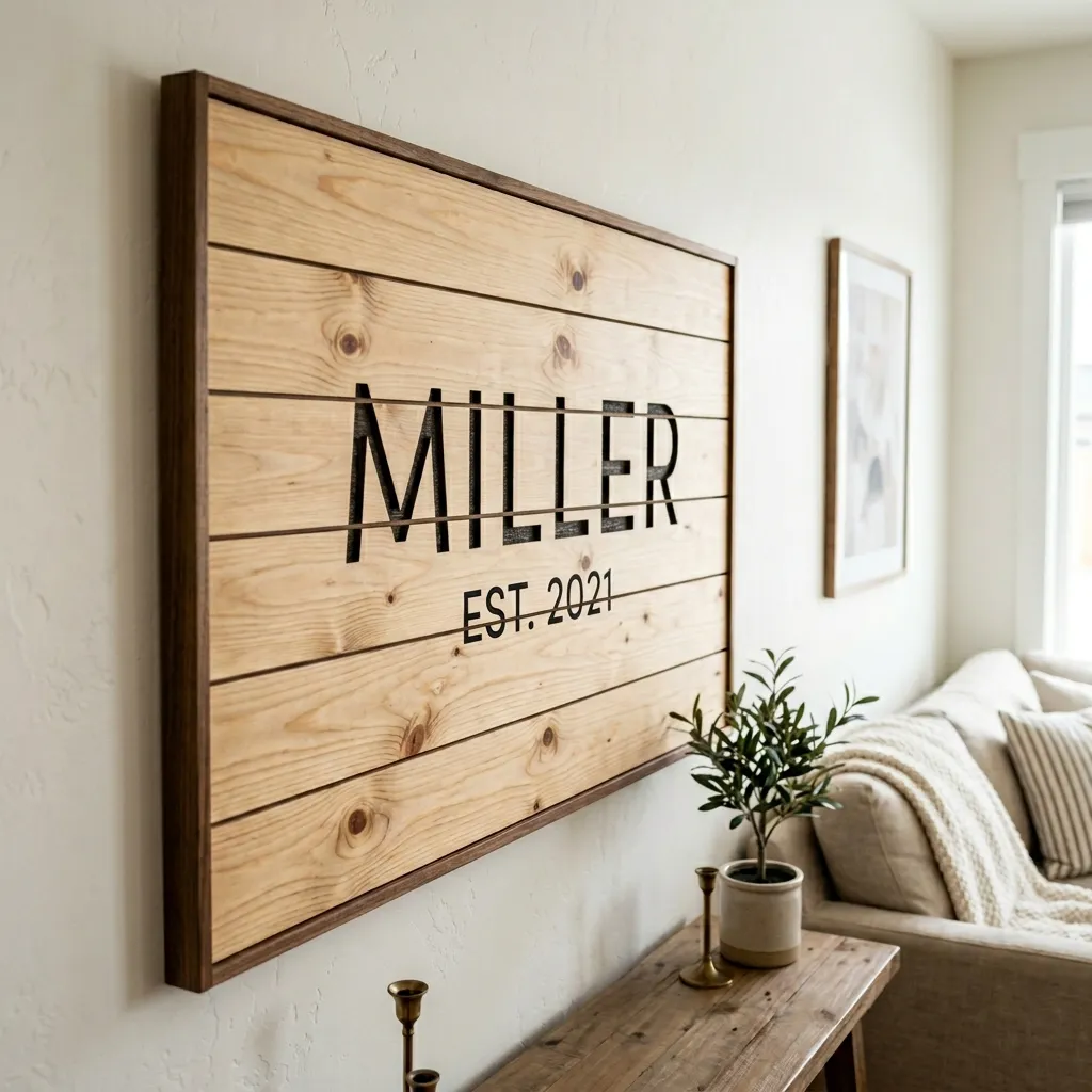 Horizontal Shiplap Sign