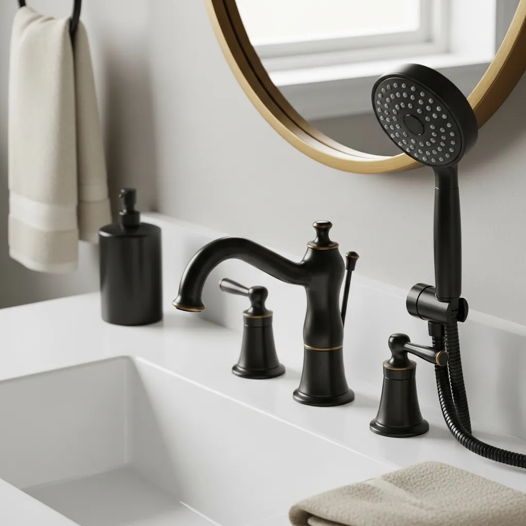 Industrial Brass or Matte Black Hardware