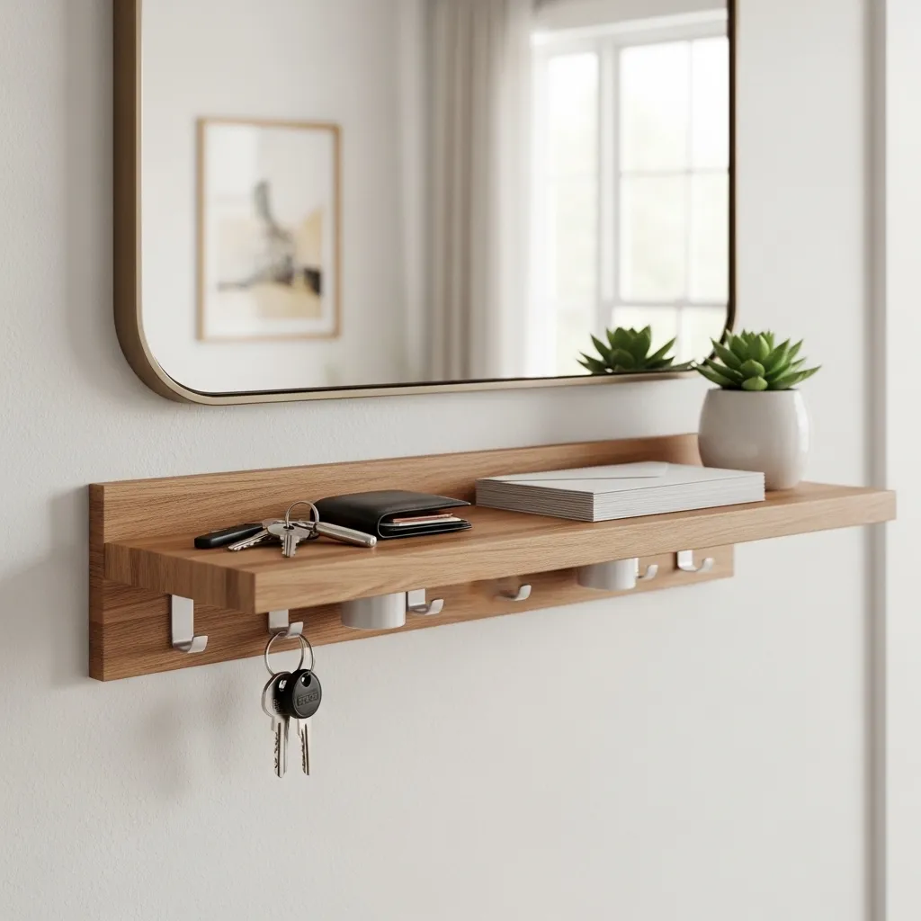 Install Floating Shelves as a Drop Zone