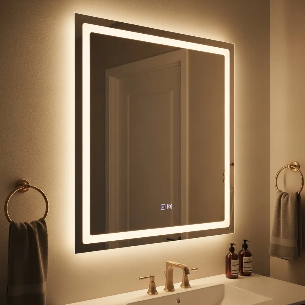 Install a Vanity Mirror with Warm Backlighting