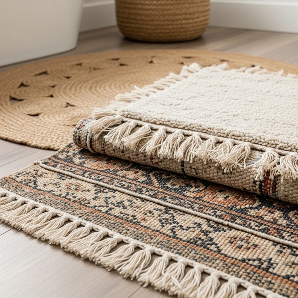 Layered Textural Rugs