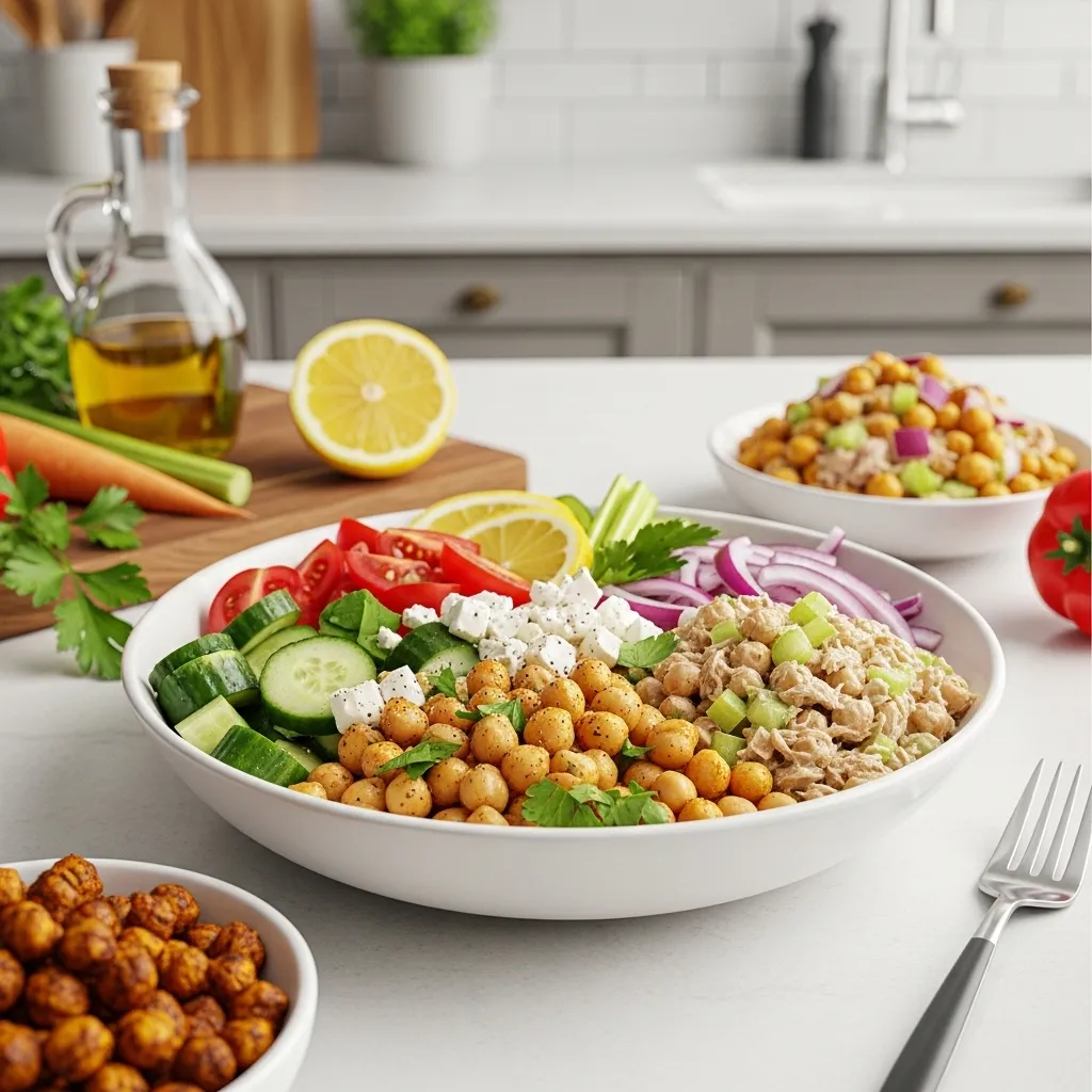 Mediterranean with Quick Chickpea Salads
