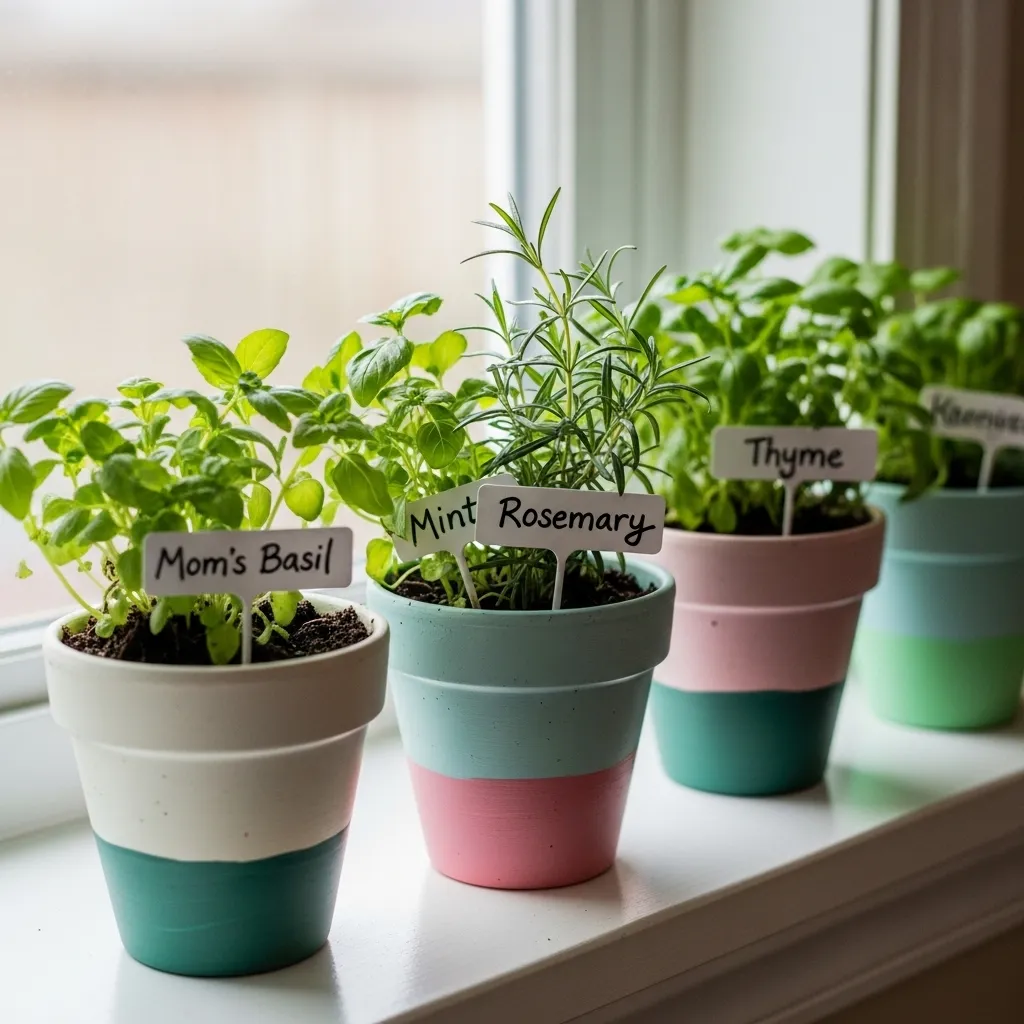 Potted Pints-Sized Herb Garden