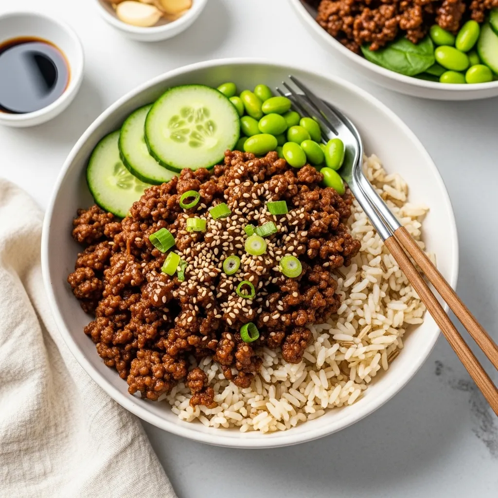 Quick Korean Beef Bowls