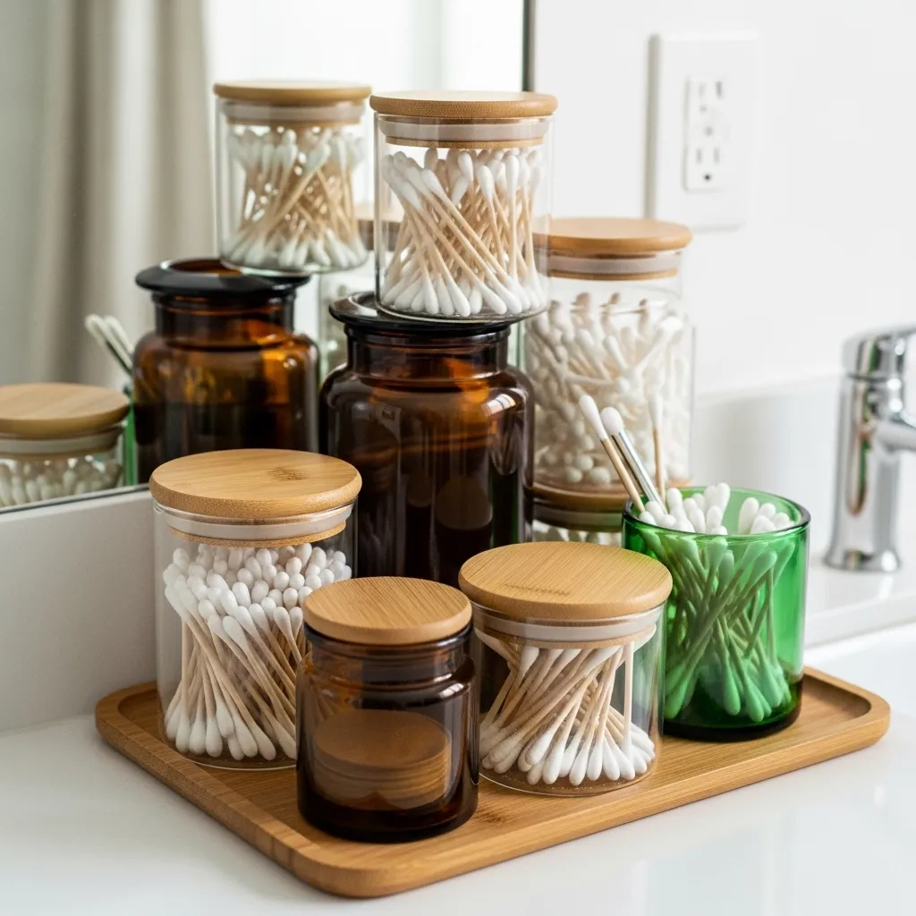 Recycled Glass Apothecary Jars