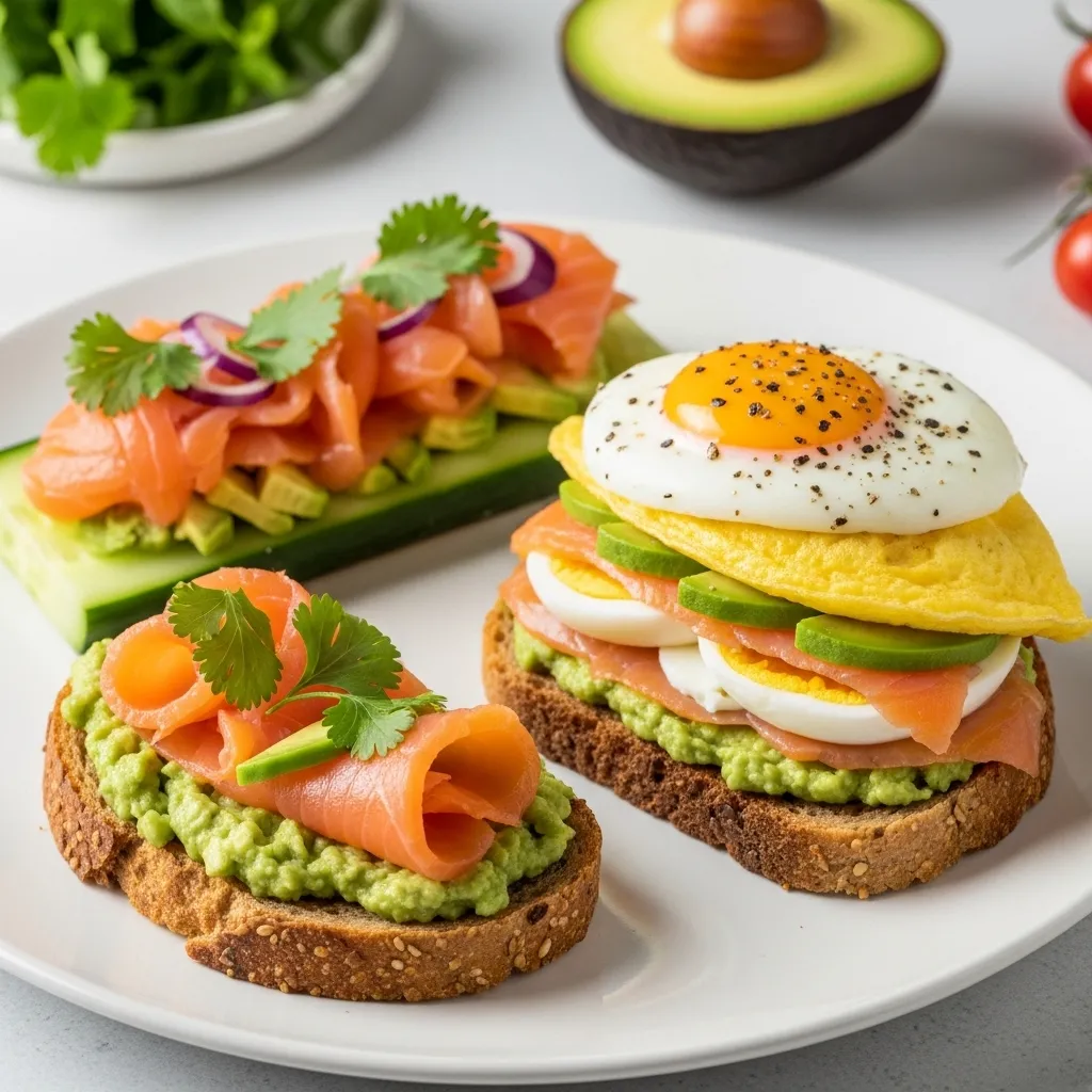 Smoked Salmon and Avocado "Toast"