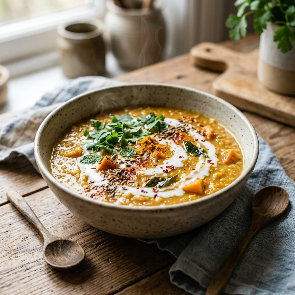 Smoky Red Lentil and Sweet Potato Dahl