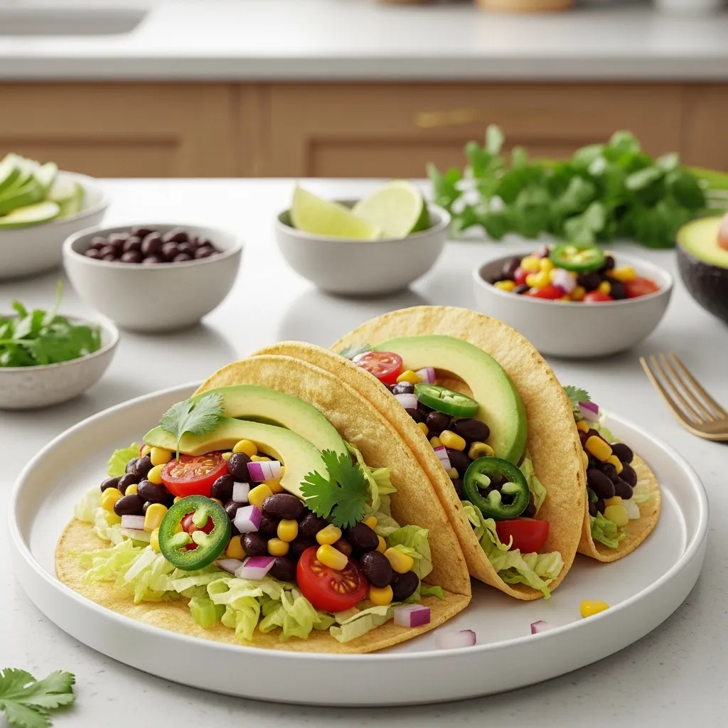 Speedy Black Bean and Corn Salsa Tacos
