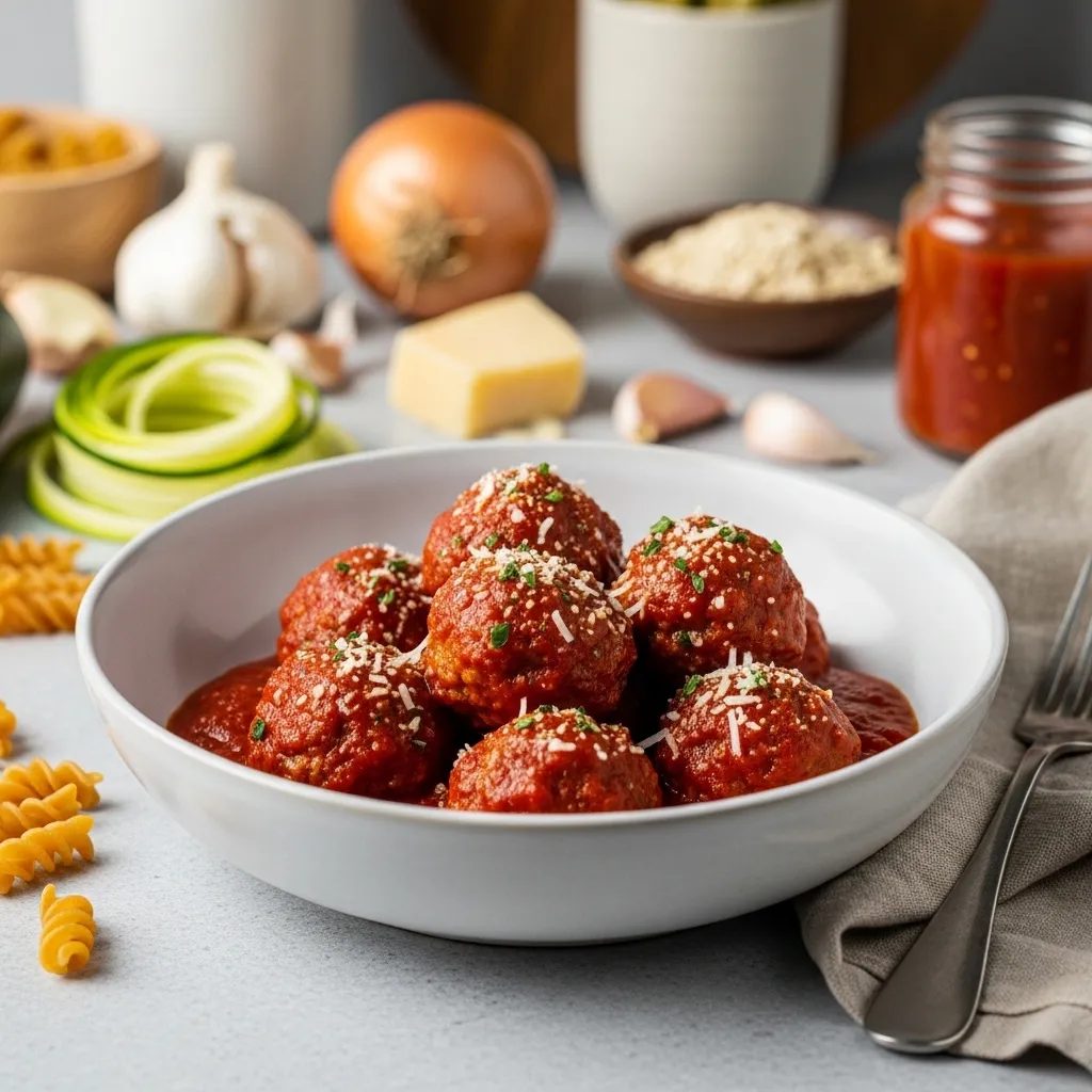 . Speedy Turkey Meatballs with Marinara Sauce