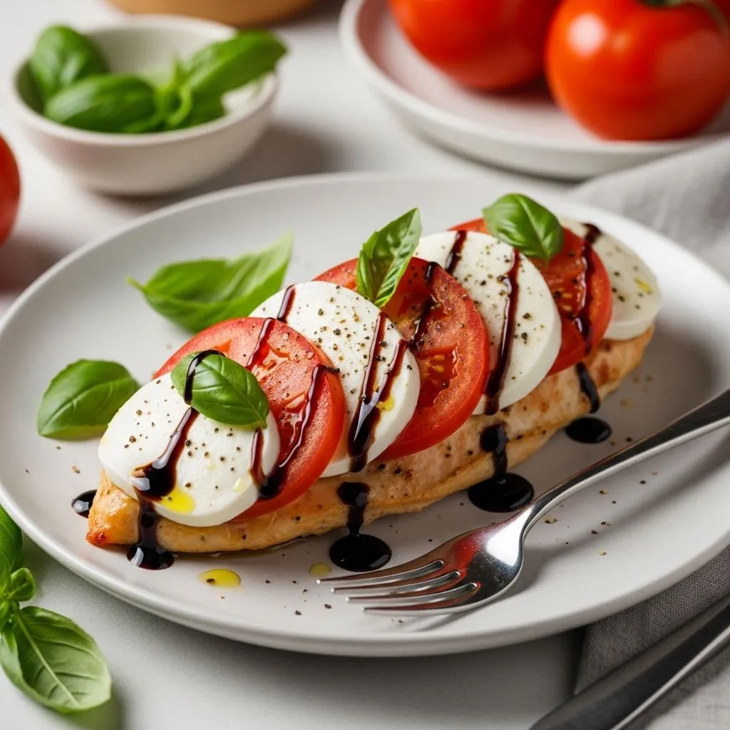 .Super Simple Caprese Chicken Breast