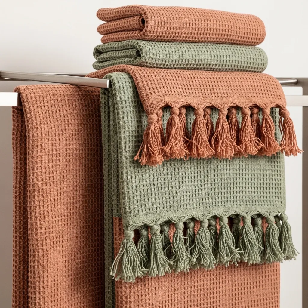 Textured Fringe Towels