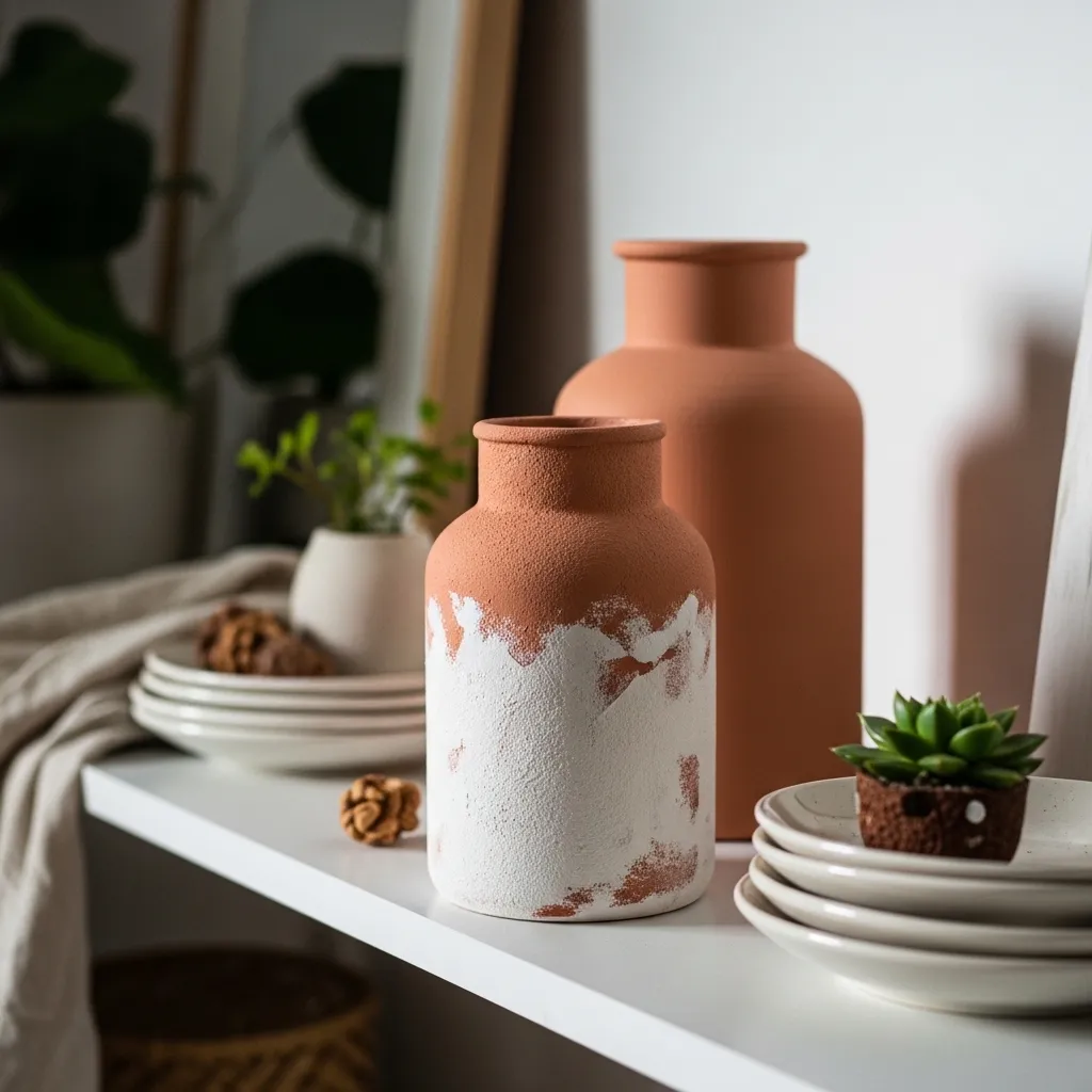 Upcycled "Terracotta" Vases