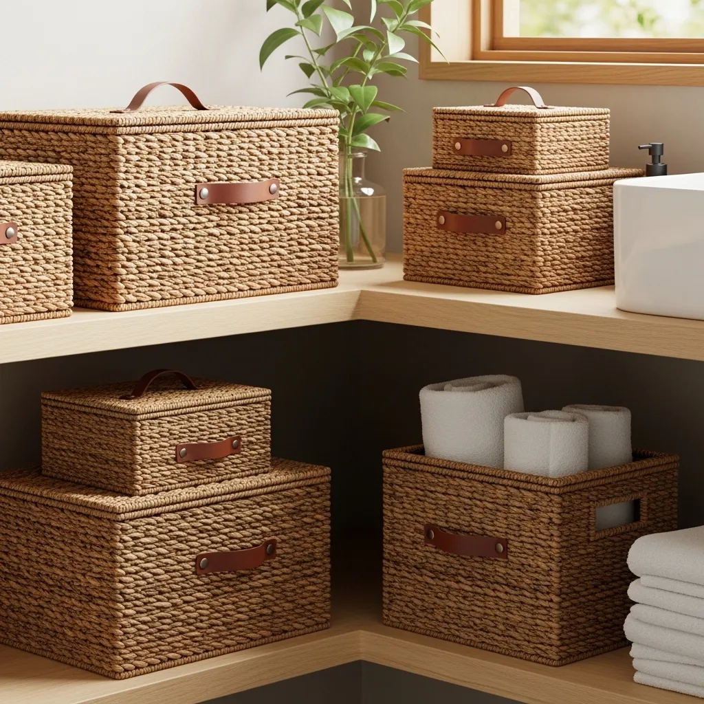 Woven Wicker Storage Baskets