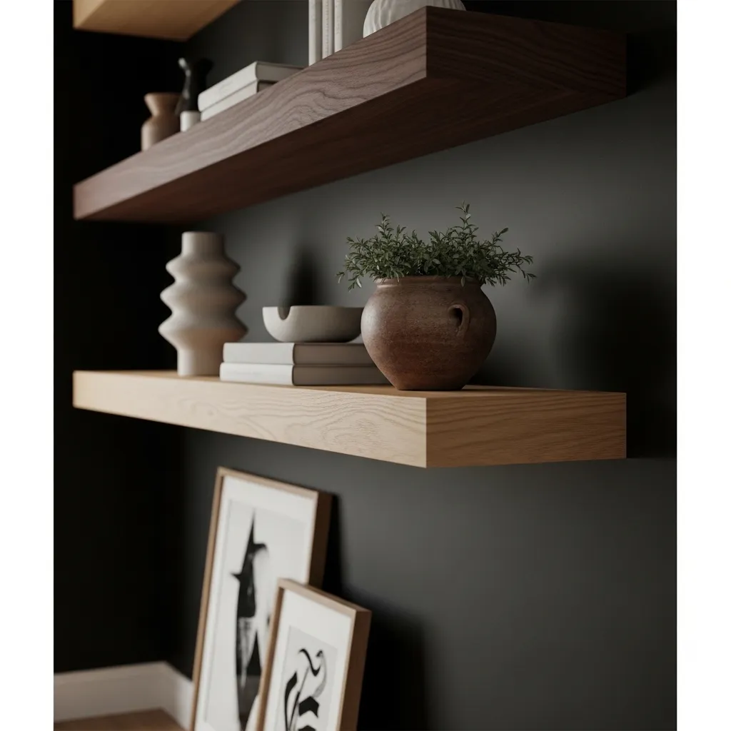 Embrace the Floating Shelf Contrast