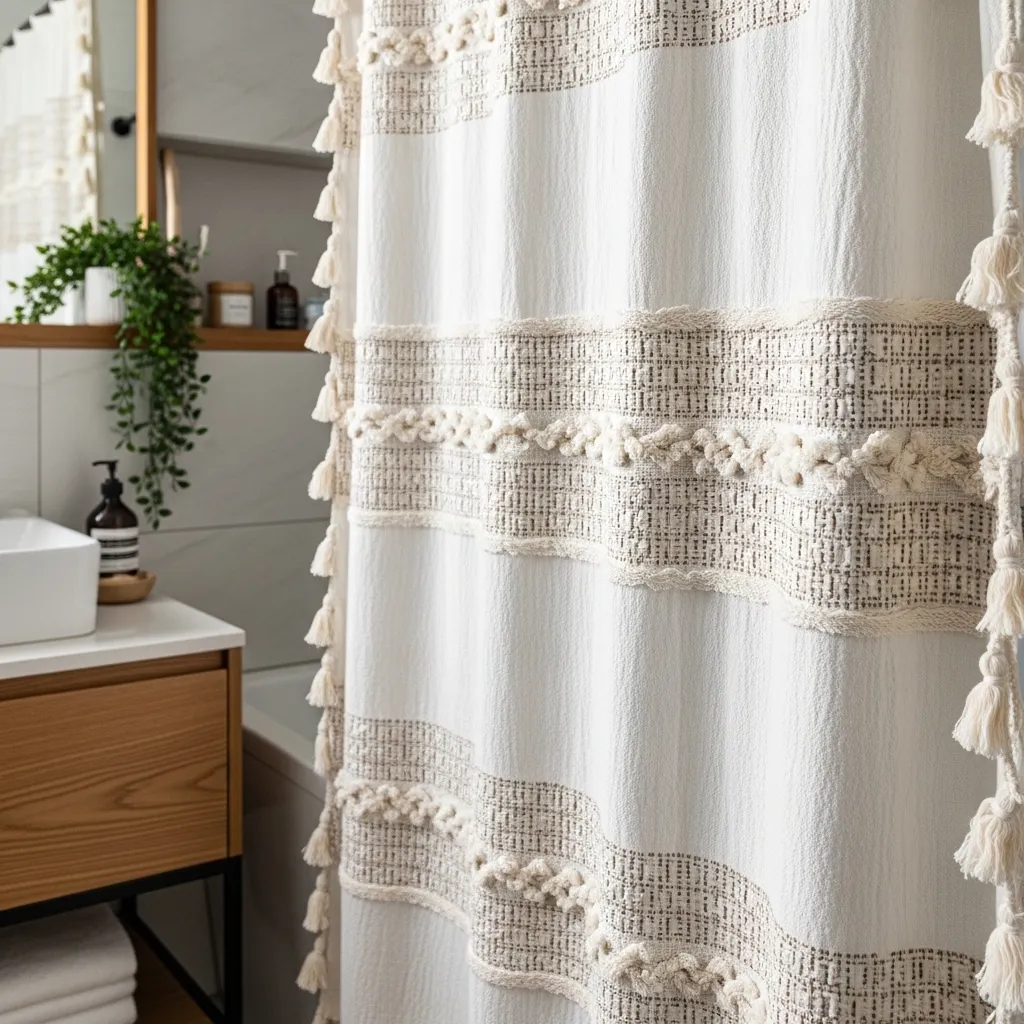 Choose a Textured Shower Curtain