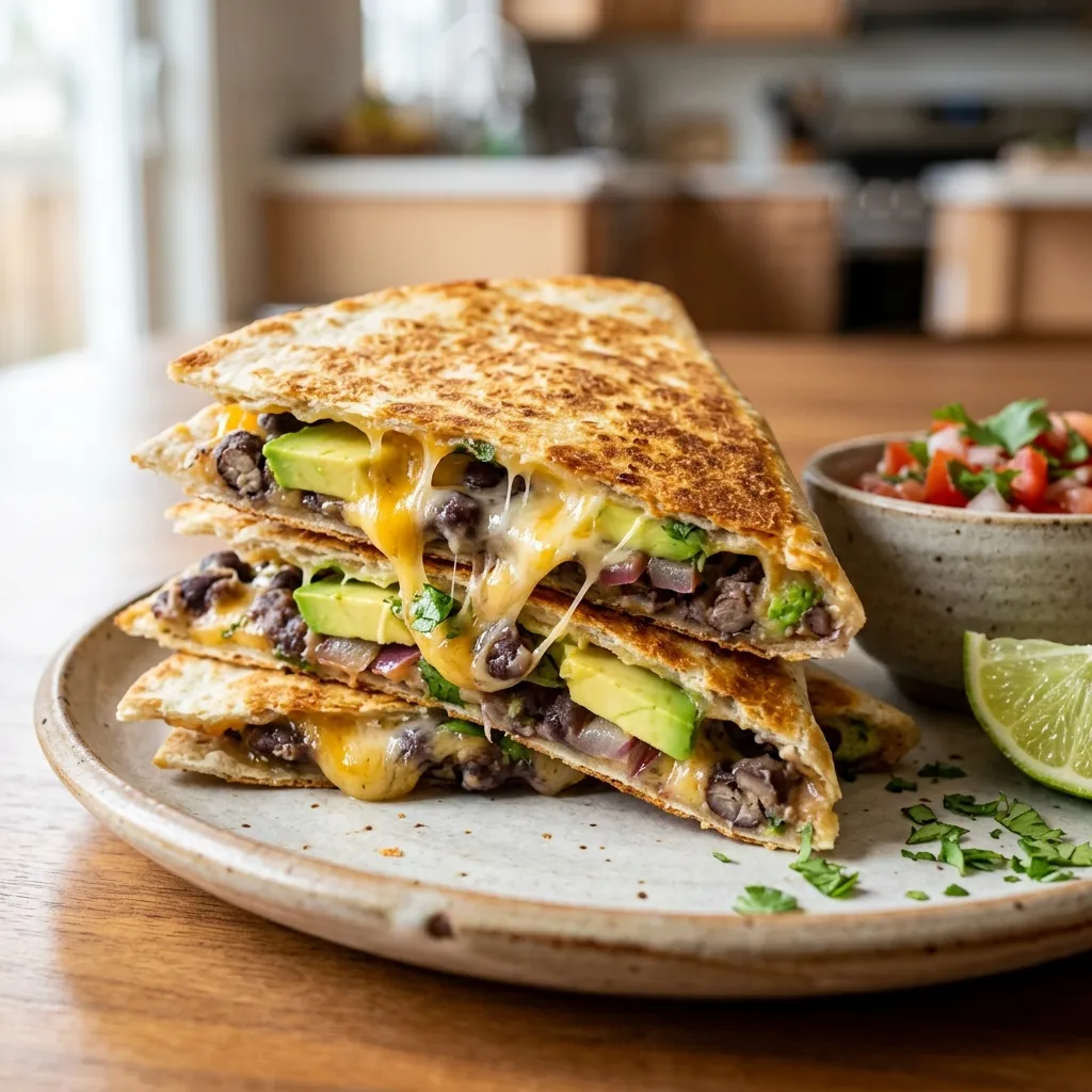 Black Bean and Avocado Quesadillas