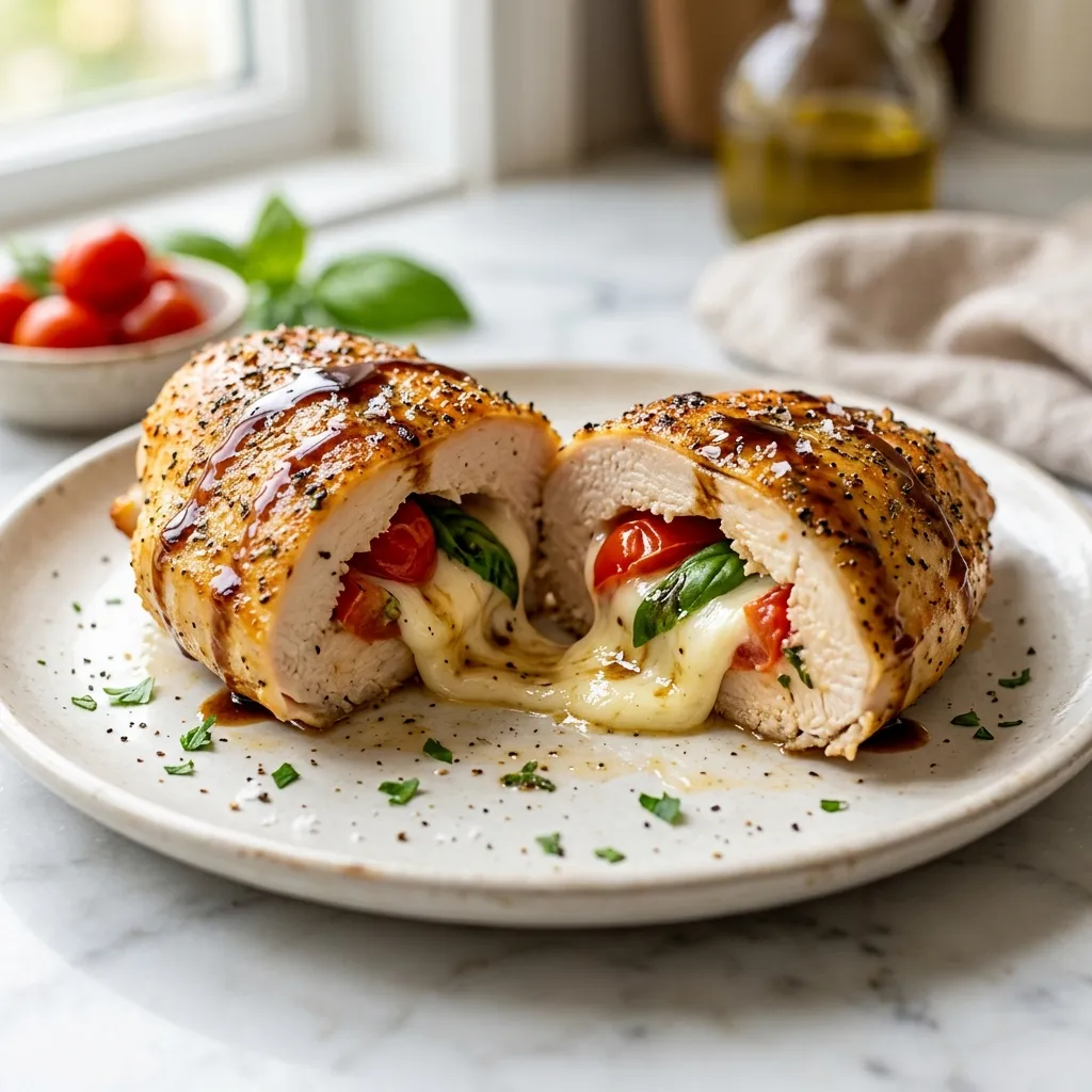Caprese Stuffed Breasts