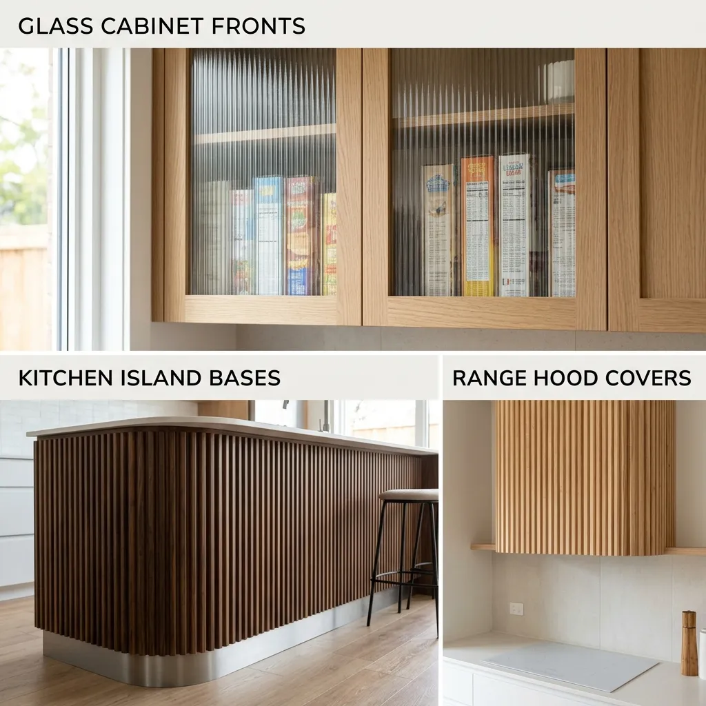 Fluted Cabinet Details
