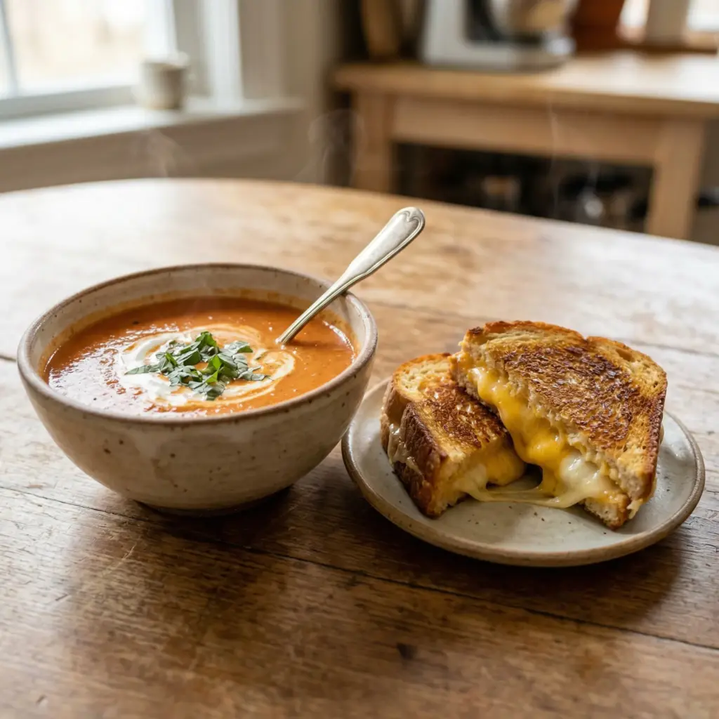 Grilled Cheese and Tomato Soup