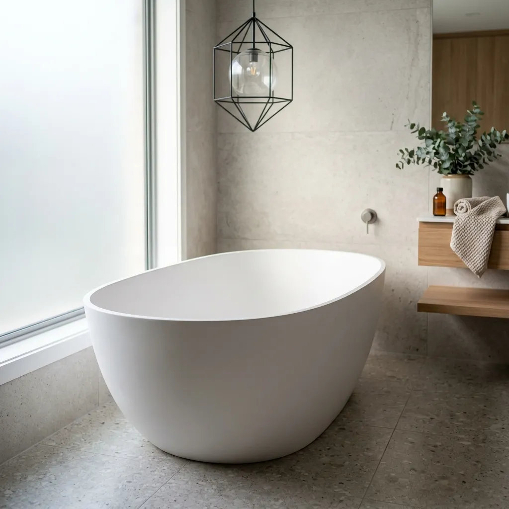 . Introduce a Sculptural Freestanding Tub