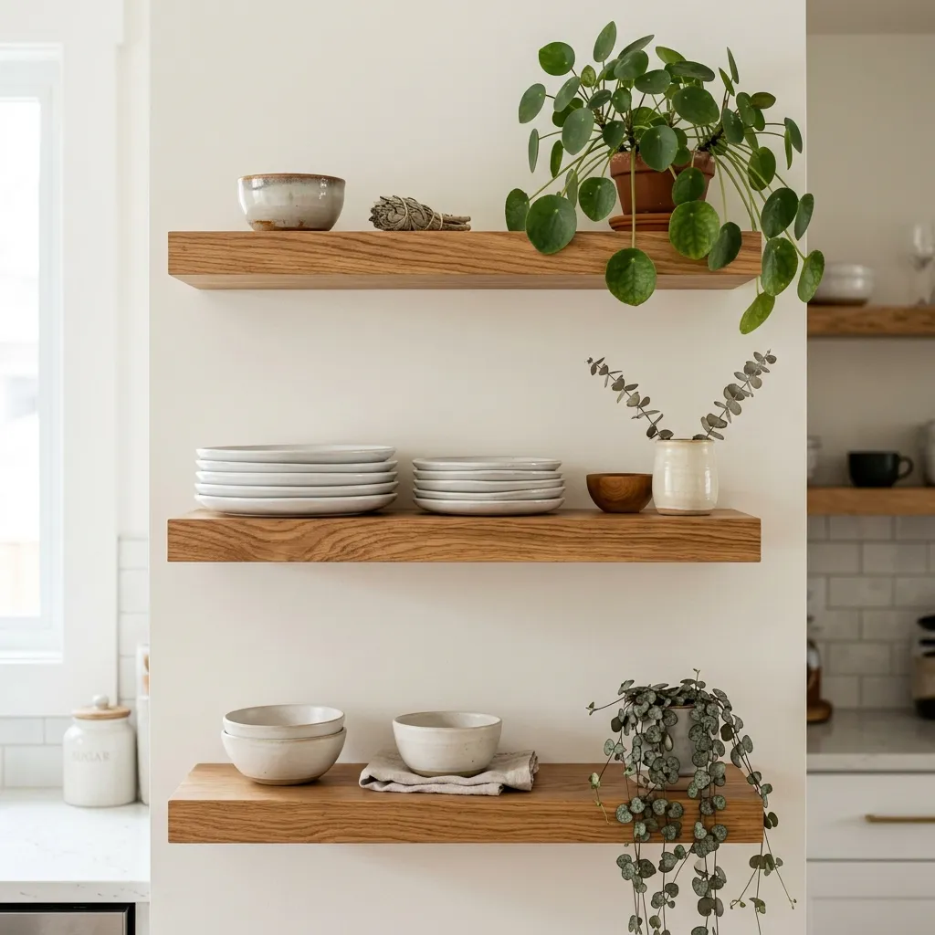 Minimalist Open Shelving