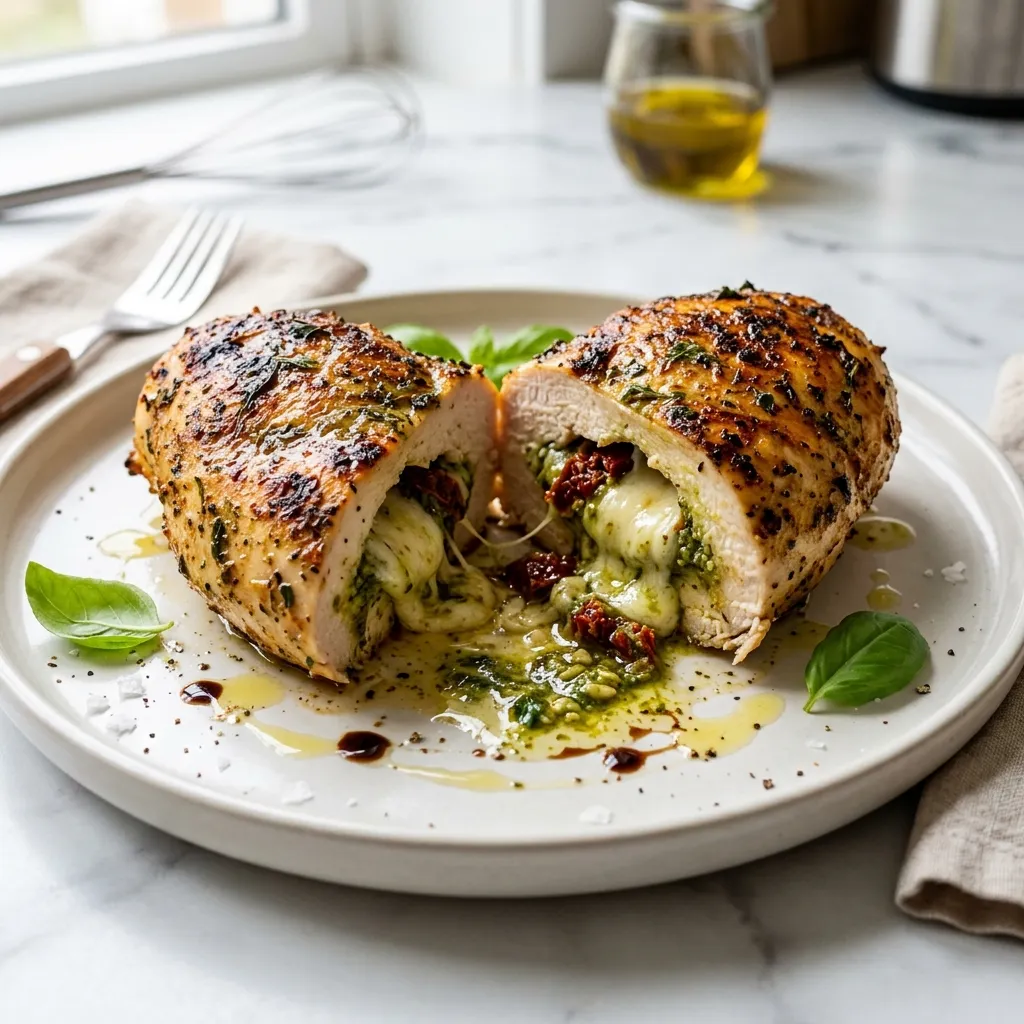 Pesto Caprese Stuffed Poultry