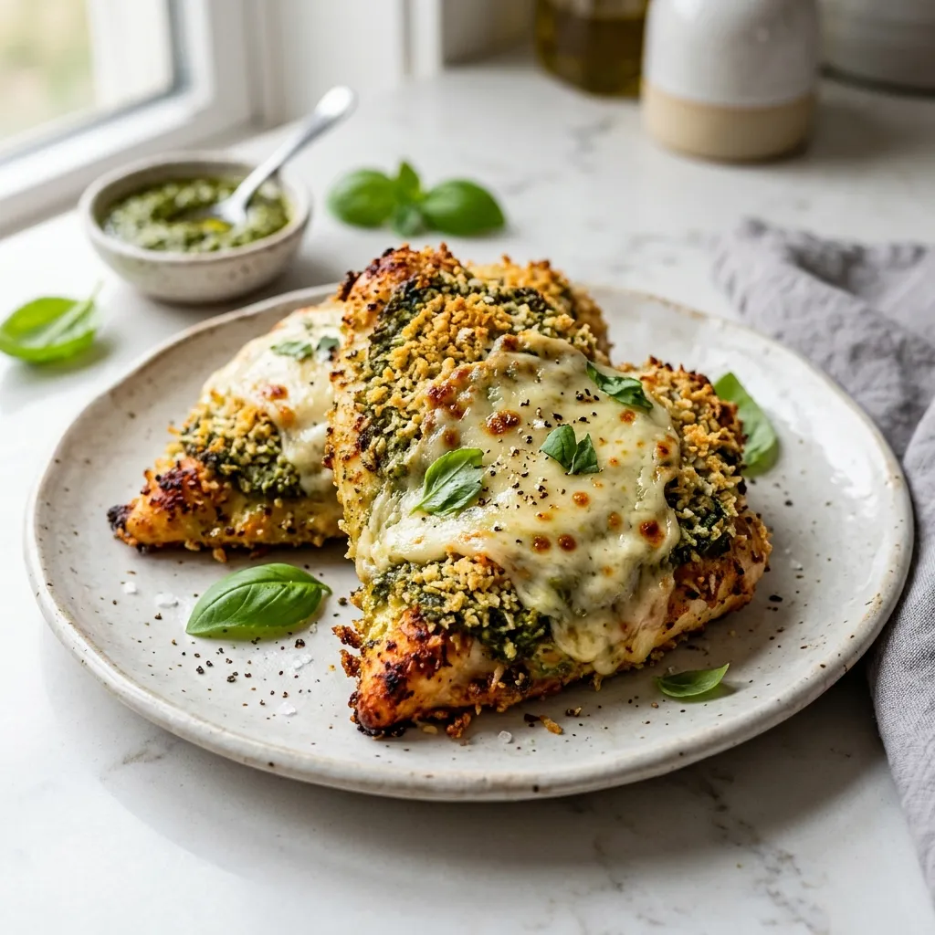 Pesto "Baked" Chicken