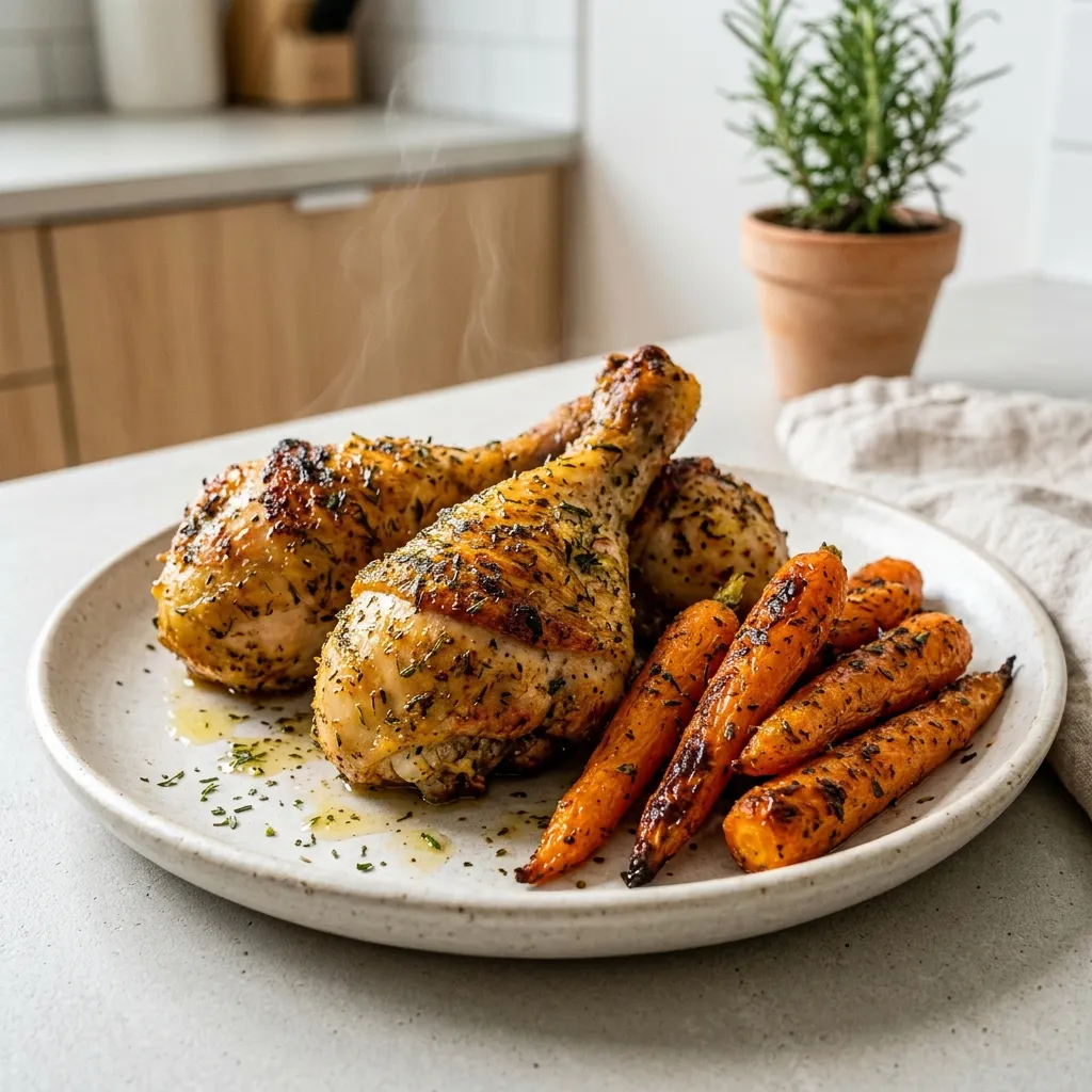 Ranch Roasted Chicken and Carrots