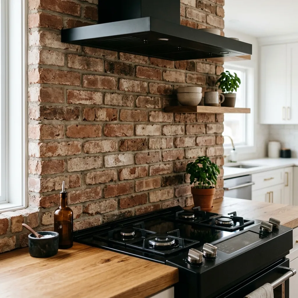 Reveal an Exposed Brick Backsplash