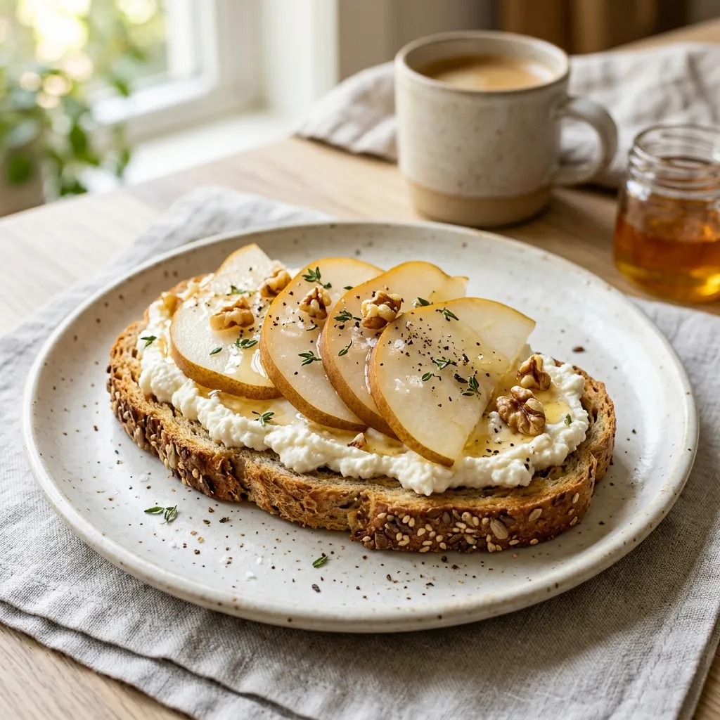 Ricotta and Pear Toast
