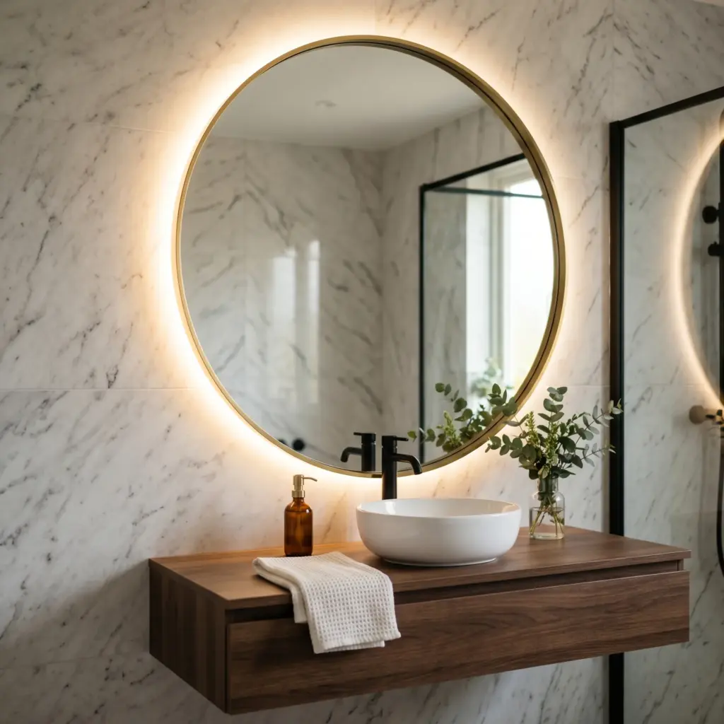 Statement Backlit Mirrors