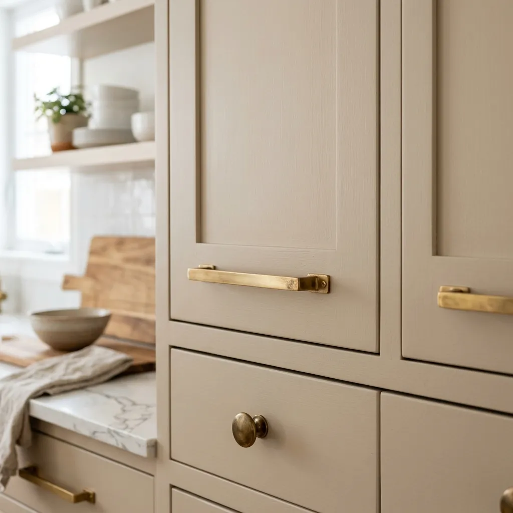 Swap Out Cabinet Hardware for Warm Brass