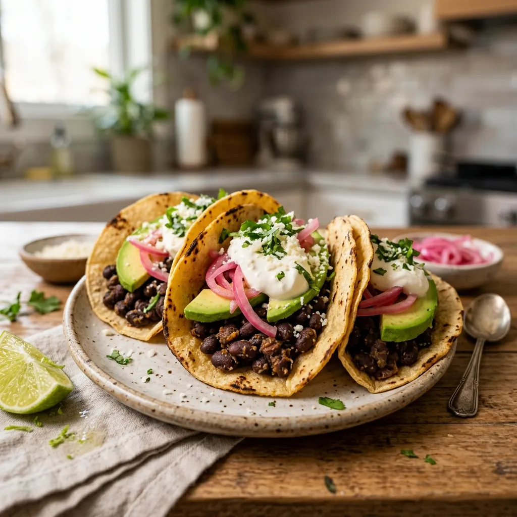 The 10-Minute Black Bean Tacos
