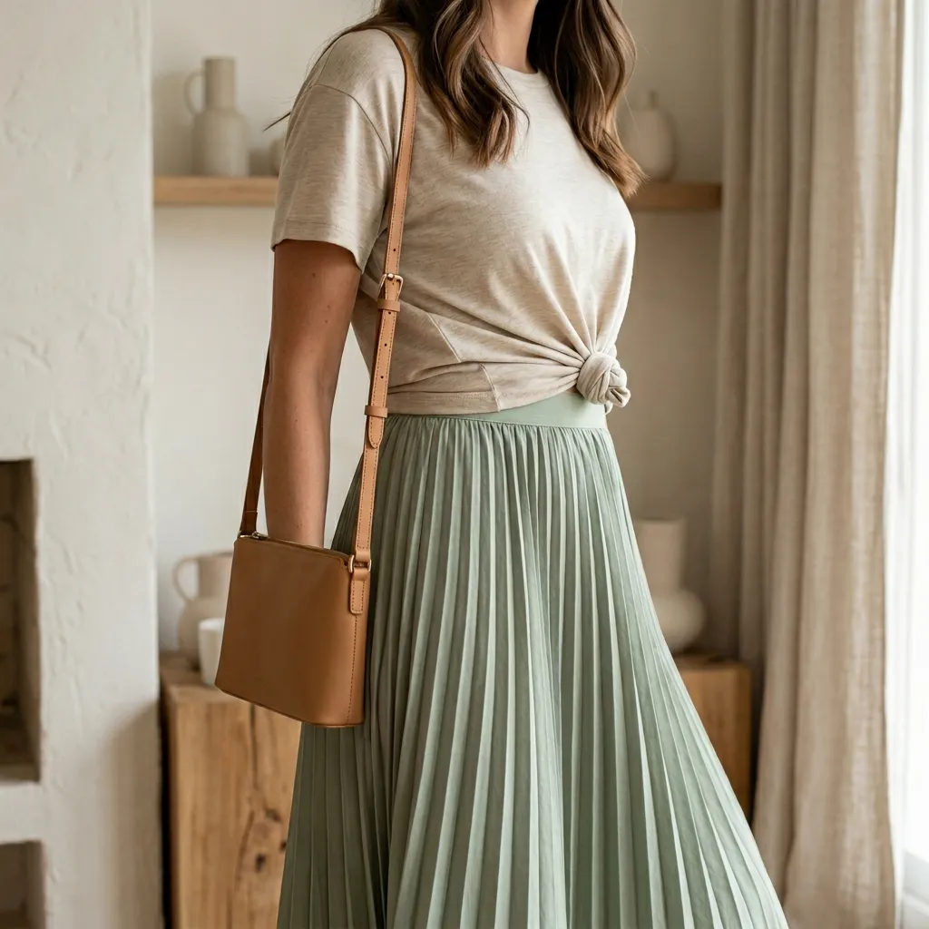 The Bamboo Jersey Tee & Midi Skirt