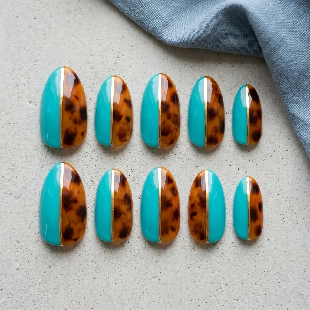 Tortoiseshell & Teal Split