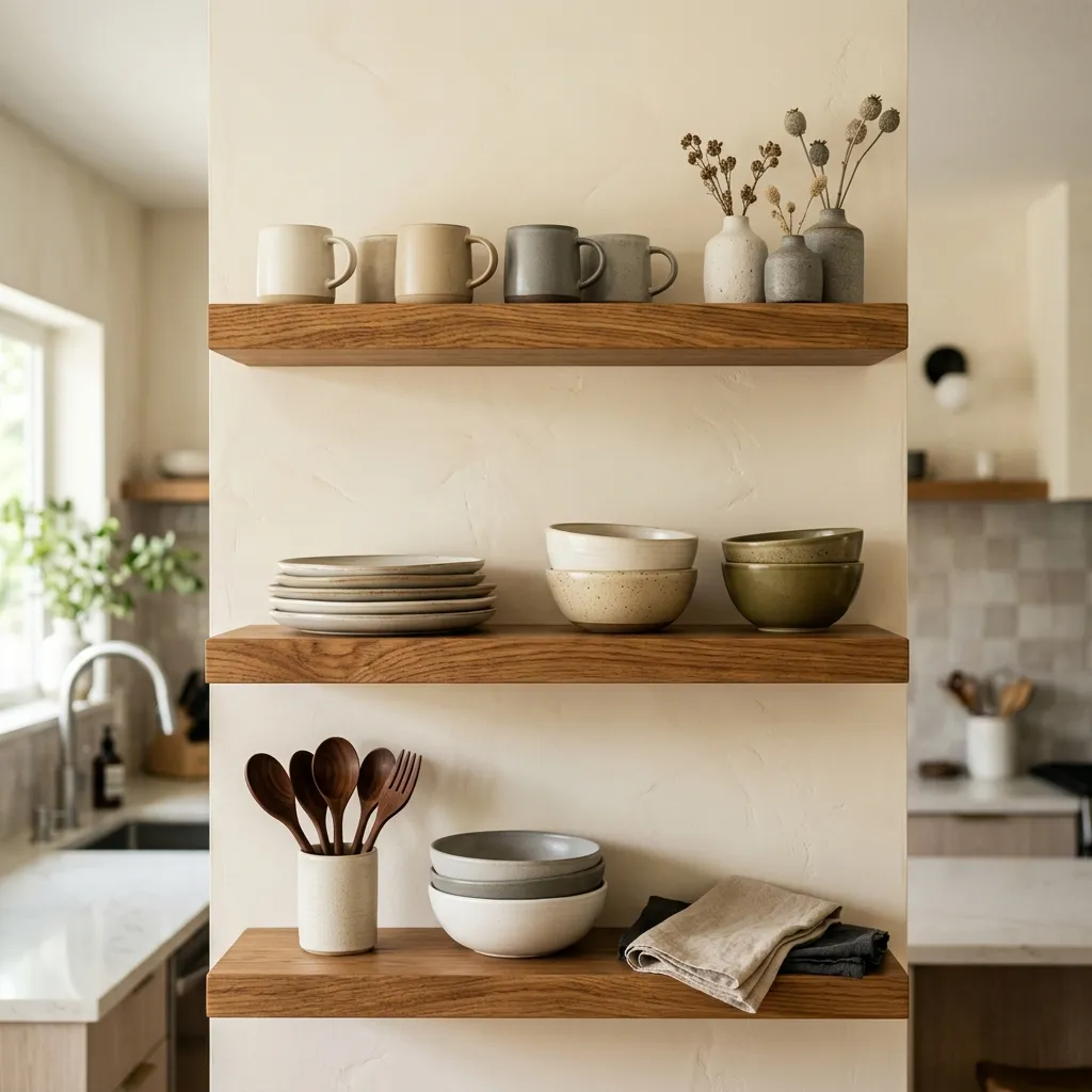 Use Open Shelving Strategically