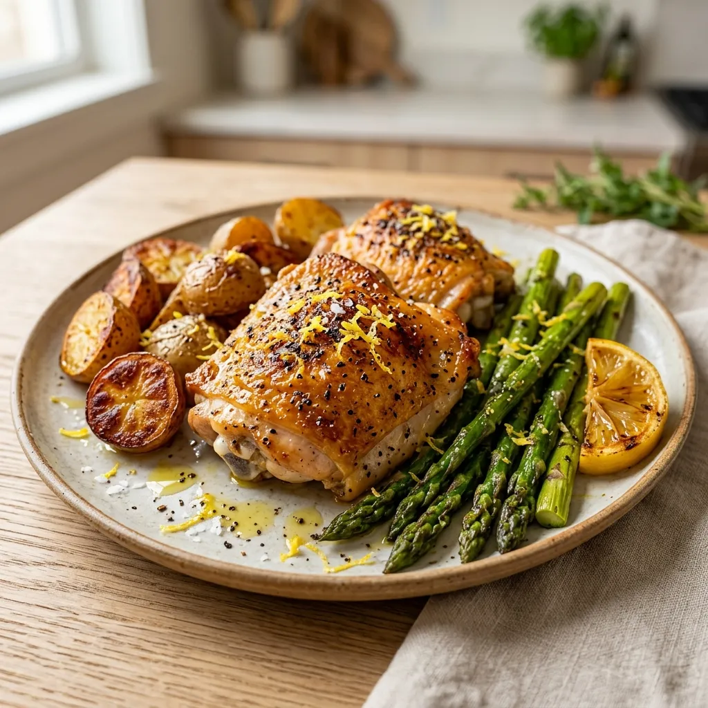 . Zesty Lemon Pepper Sheet Pan Bake