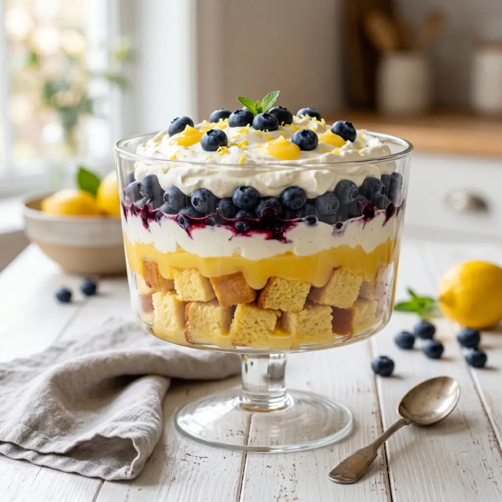 3. Bright Lemon Blueberry Trifle
