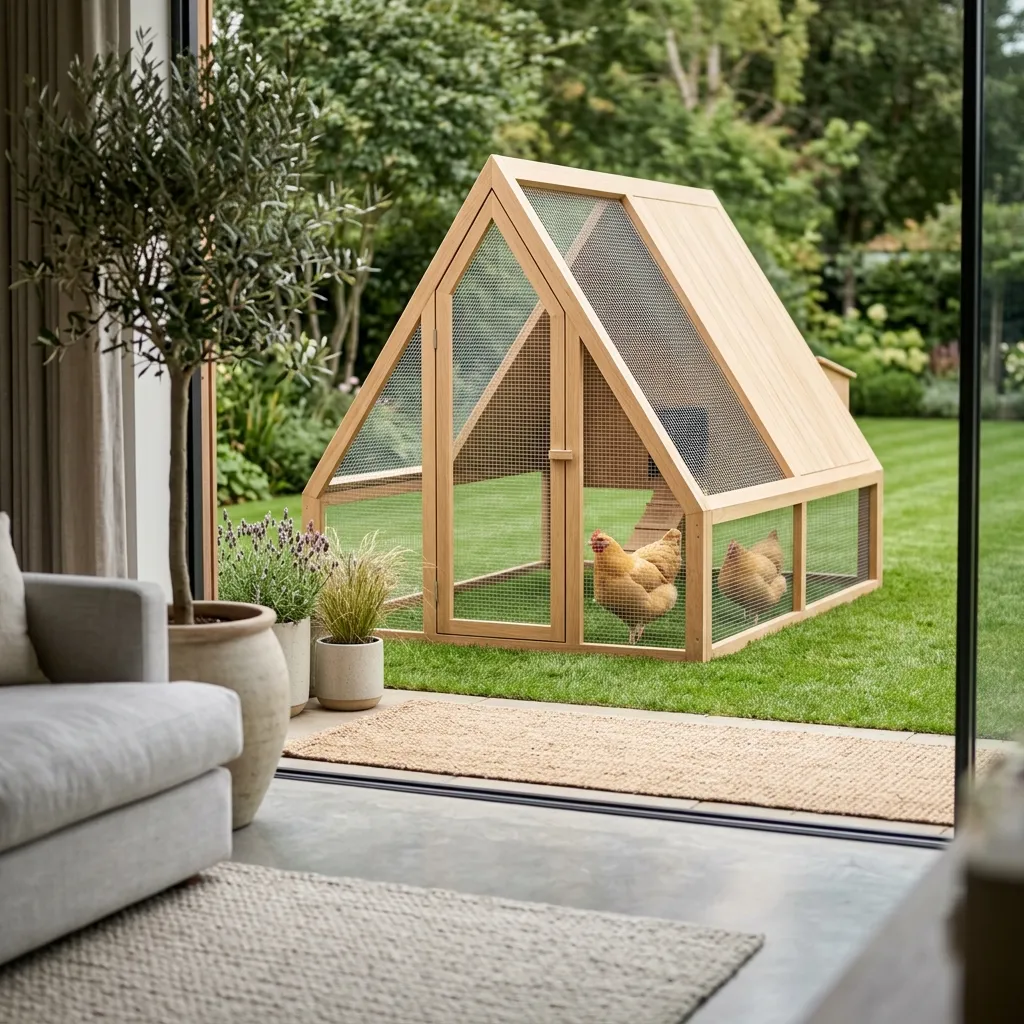 A Minimalist A-Frame Chicken Tractor
