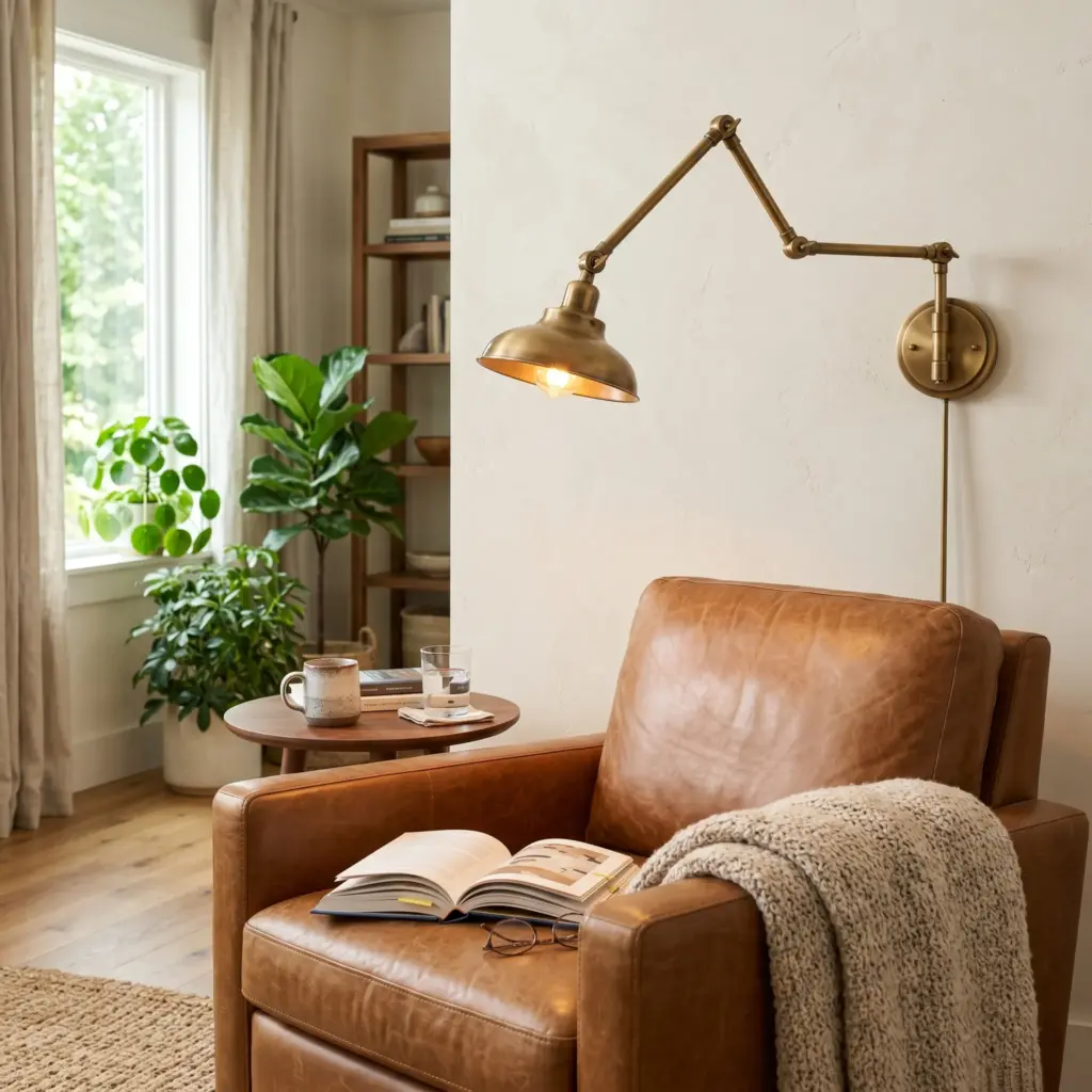 Articulating Brass Reading Lights