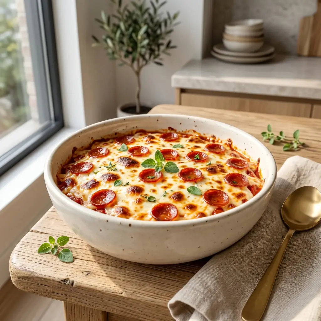 Blended Cottage Cheese Pizza Bowls