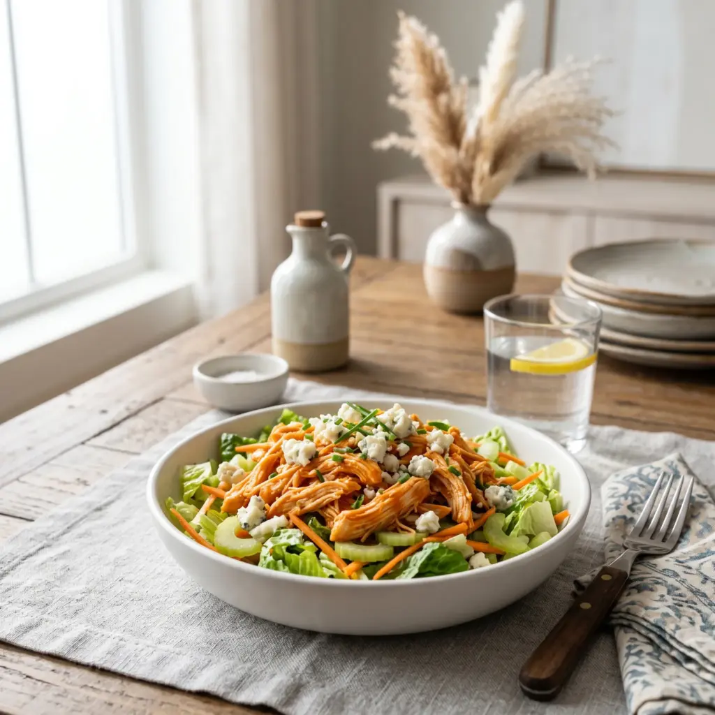 Buffalo Chicken and Blue Cheese Crisp Salad