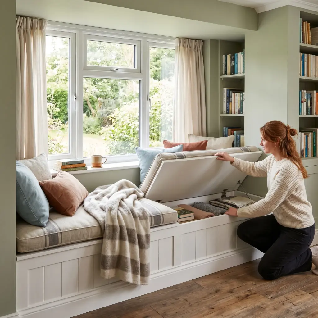 Built-in Window Seating with Lids