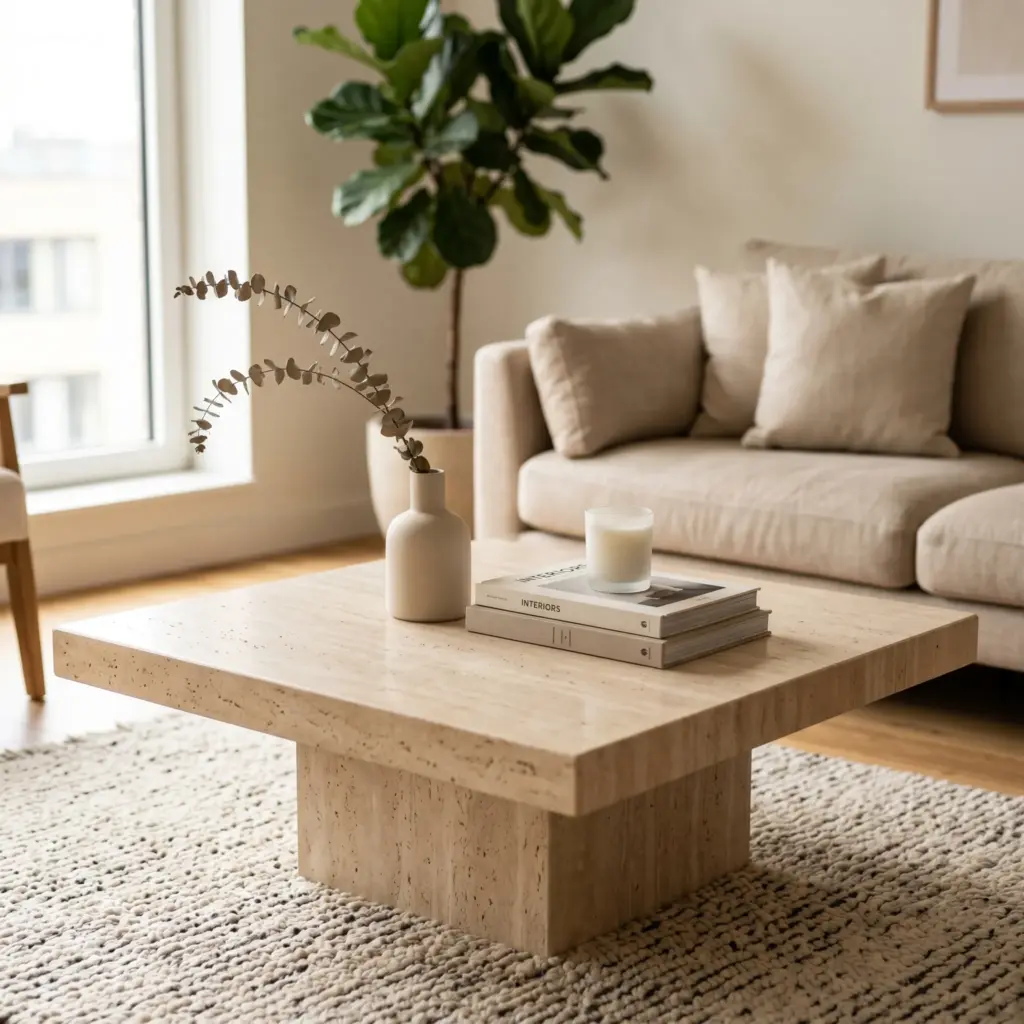 Create Warmth with Travertine Coffee Tables
