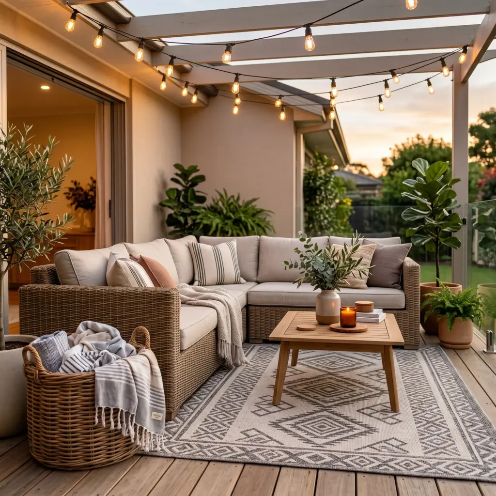 Create a Cozy Outdoor Living Room