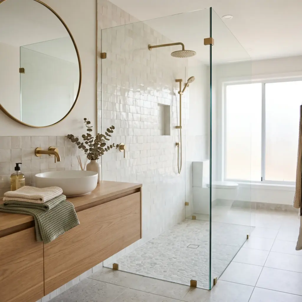 Ditch the Shower Curtain for Glass