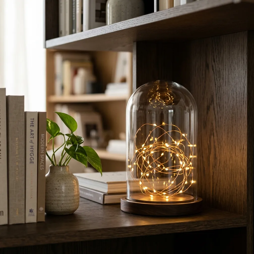 Draped Fairy Lights in Glass