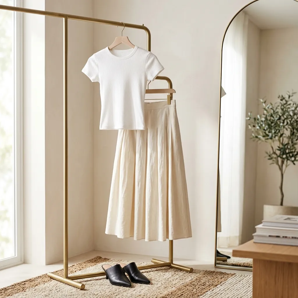 Drop-Waist Midi Skirts and Baby Tees