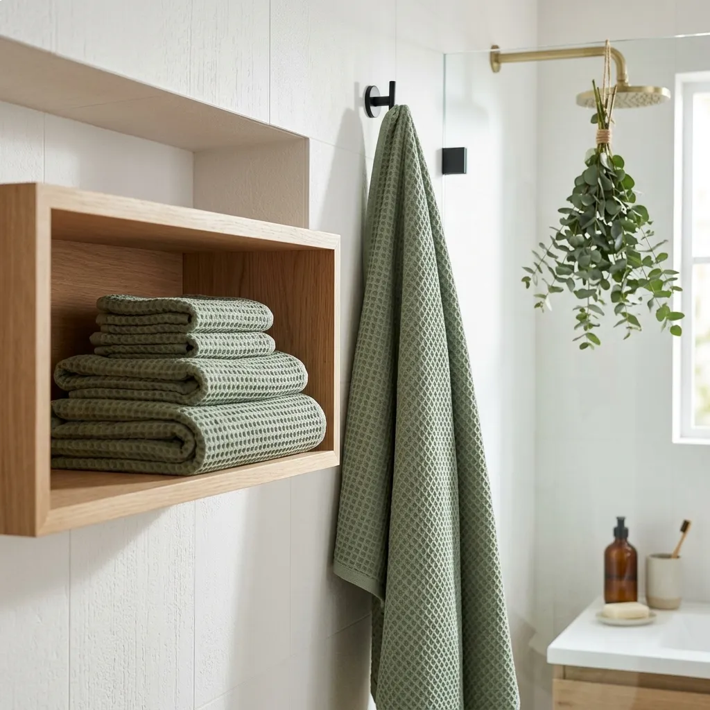 Earthy Bathroom Textiles