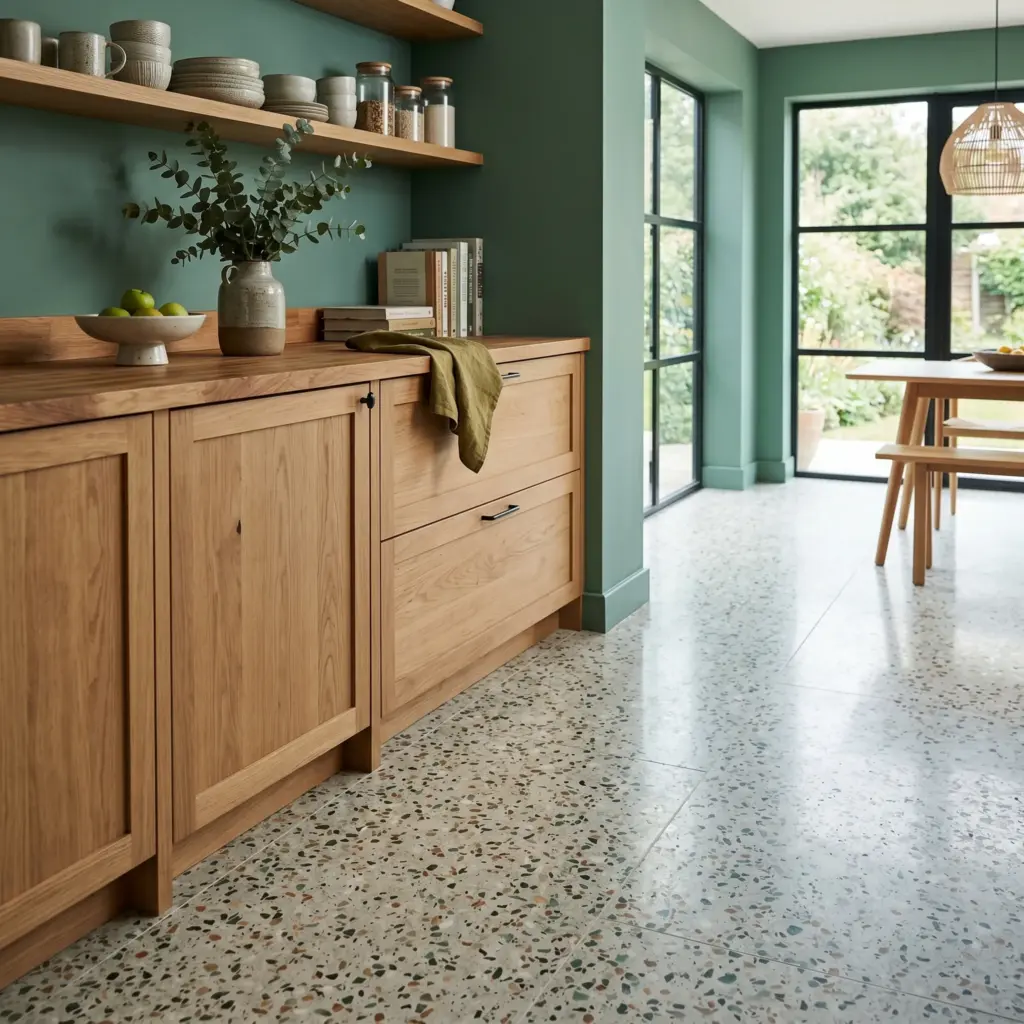 Earthy Terrazzo Flooring